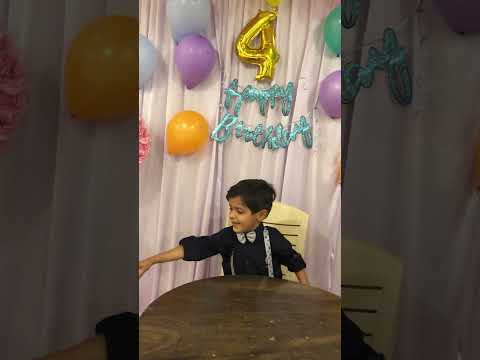 Advait ready for cake cutting moment