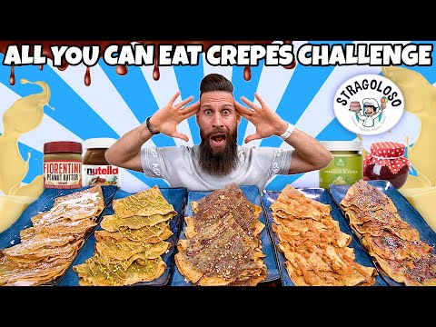 ALL YOU CAN EAT CREPES CHALLENGE - MAN VS FOOD
