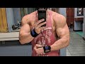 Intense arm pump physique update post workout flexing