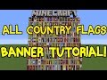 Minecraft 1 8 All Country Flags On Banner Tutorial 200 Flags