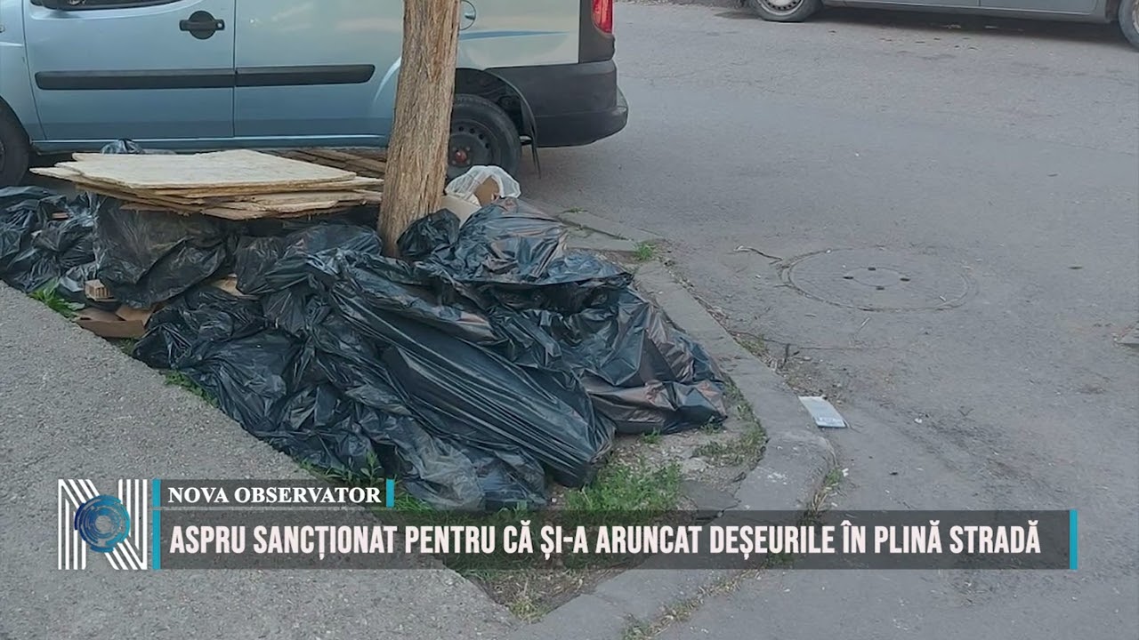 Aspru sancționat pentru că și-a aruncat deșeurile în plină stradă