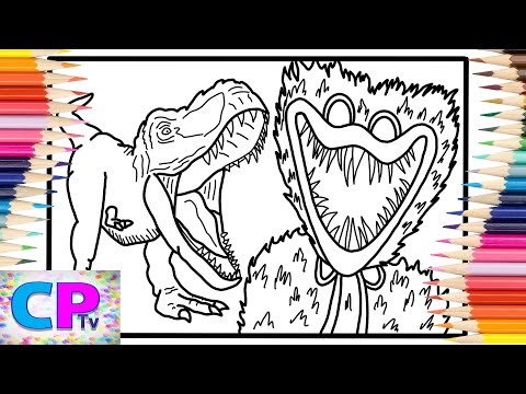 Tyrannosaurus Rex vs Huggy Wuggy Coloring Pages/Cartoon - On & On (feat. Daniel Levi) [NCS Release]