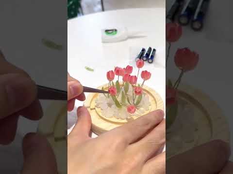 handmade tulip lamp #artsandcrafts #art #handmade #cute #flowerdesign #flowers #flower #lamp #gifts