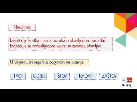 Profil Klett – VIDEOLEKCIJE: Izvješće (3. razred)