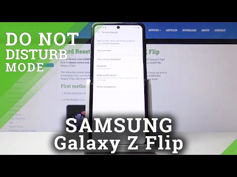 How to Activate Do Not Disturb Mode in SAMSUNG Galaxy Z Flip – DND Settings