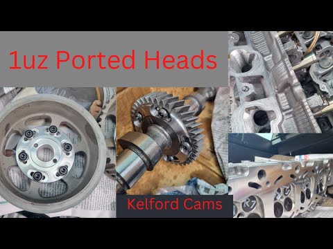 1uz non vvti ported cylinder heads for supercharged engine with Kelford Camshafts.