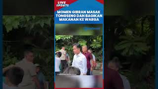 Momen Gibran Masak Tongseng Hingga Bagikan Makanan Ke Warga Jelang Nobar Timnas di Palmerah Jakarta