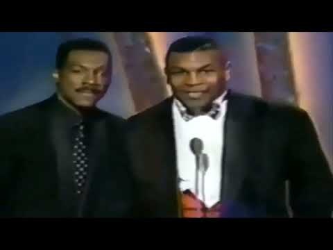 Eddie Murphy and Mike Tyson are honoring Sammy Davis Jr. when Eddie Murphy imitates Mike T. 