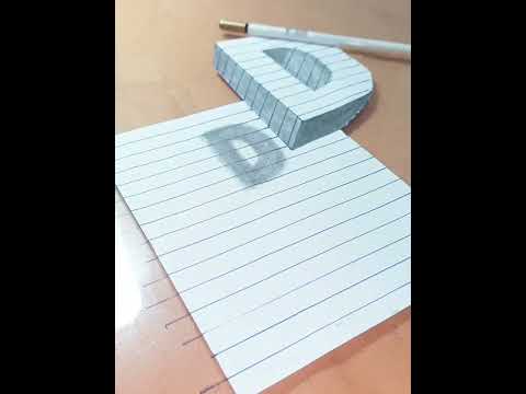 draw floating letters art| drawing 3d