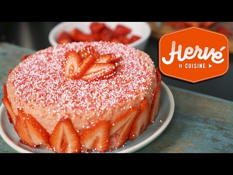 Nuage aux fraises ! Recette de mousse facile 4 ingrédients bluffante