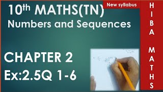 10th Maths Chapter 2 Exercise 2.5 question 1-6 Numbers and Sequences.Arithmetic Progression sums