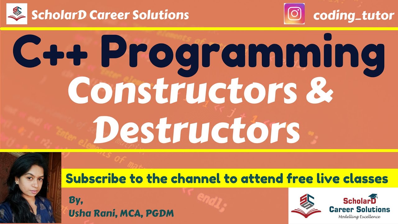 Overloaded Constructors & Destructors | C++ Programming | #cplusplusprogramming #codingtutorial