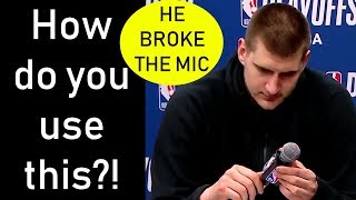 Nikola Jokic vs the Mic COMPILATION! Why is he so bad?!?!