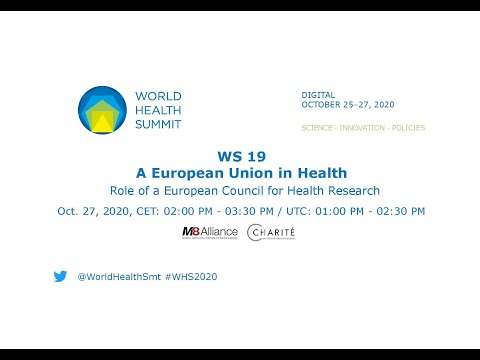 WS 19 - A European Union in Health - World Health Summit 2020