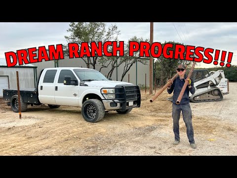 Building My Dream Shop House Part 4: Setting Fence Post & Painting!!!