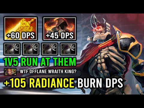 WTF +105 Radiance Flame Burn Per Second LEVEL 30 Wraith King Spammer Dota 2