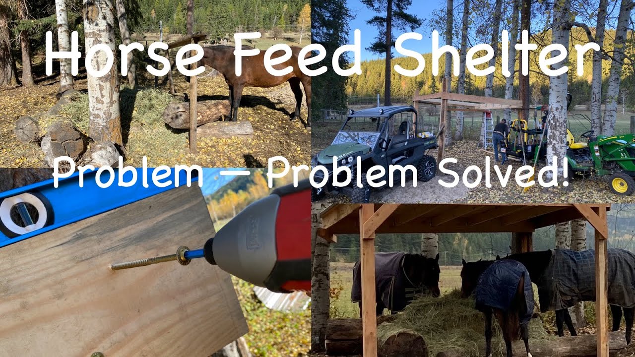 New Horse Feed/Round Bale Shelter