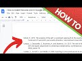How to Indent Second Line in Google Docs for Citations