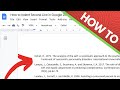 How To Indent Second Line In Google Docs For Citations