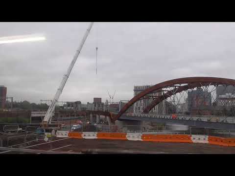The Ordsall Chord from passing train.