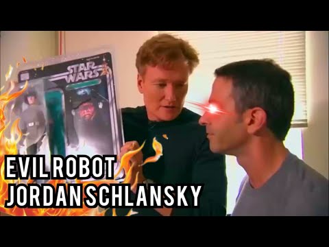 Conan Catches Jordan Schlansky Coming In Late But Jordan Is An EVIL ROBOT! (Parody)