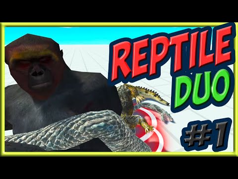 Modern Reptile Duo! Anaconda and Crocodile vs Every Unit 2v1 #1 - Animal Revolt Battle Simulator
