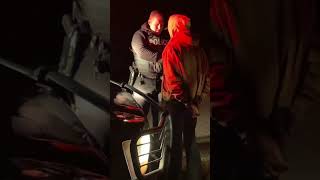 Officers discover meth on a person and the individual is arrested and taken to jail