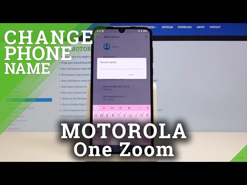 How to Change Device's Name in Motorola One Zoom - Personalize Motorola