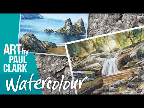 5 simple techniques for painting rocks in watercolour by Paul Clark