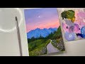 Mountain painting/ acrylic painting tutorial/ acrylic painting for beginners/ pathway painting