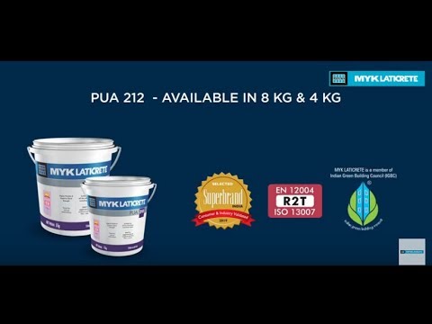 LATICRETE PUA 212 Adhesive- 8Kg, Bucket video by MYK Laticrete India Private Limited