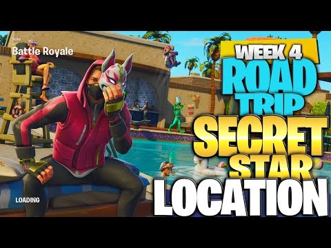 Fortnite Battle Royale Season 5 Week 4 Secret Battlestar Location (“Road Trip” Challenges)