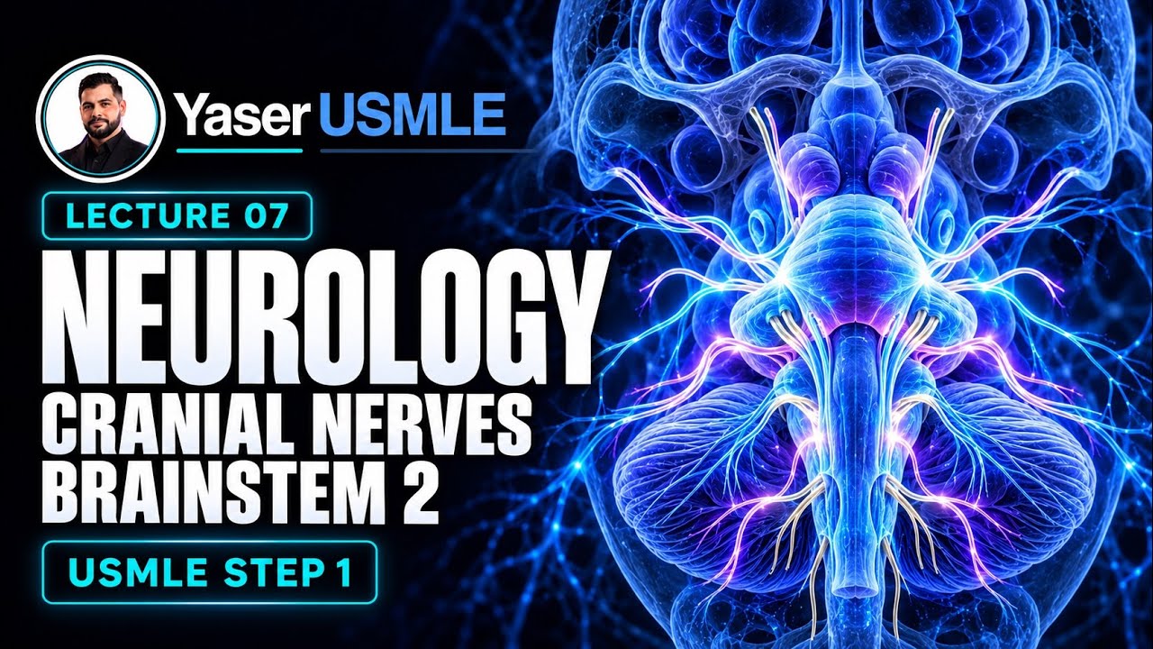 Neurology Lecture 7 (Cranial nerves & Brainstem2), USMLE Step1, Dr Yaser