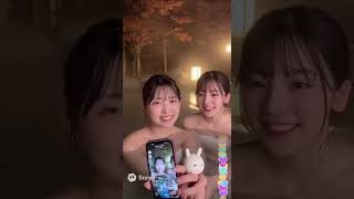 女性2人で温泉からライブしてまーす #sora2 #生成AI