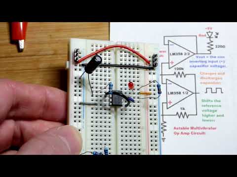Step By Step Fading On Off LED Using 2 Op Amps Dual LM358