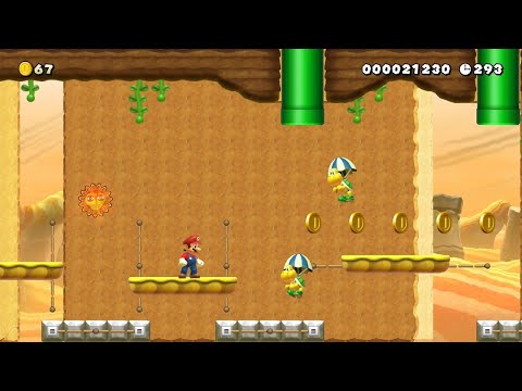 Super Mario Maker 2 - 【W2-2】Super Sunny Sprint - No Commentary