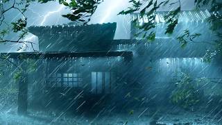 Heavy Thunderstorm Sounds to Fall Asleep Immediately | Terrible Rain, Intense Thunder & Howling Wind
