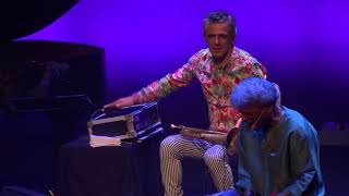 Trilok Gurtu, Omar Sosa, Paolo Fresu arguing in Konakol