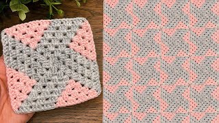 Easy Crochet Zigzag Square | Step-by-Step Tutorial