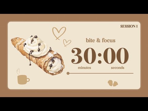 30/10 pomodoro | 4-hour hazelnut cannoli | mellow acoustic autumn study with me