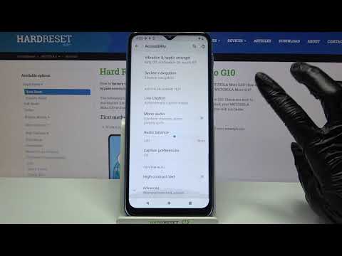 Activate High Contrast Text in Accessibility Settings - MOTOROLA Moto G10