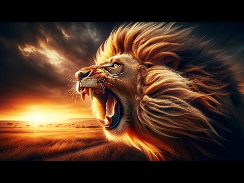 Lion Roaring in 4K Slow Motion 120 FPS
