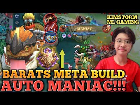 BARATS META BUILD 2022 AUTO MANIAC!!! | UNSTOPPABLE BARATS | KIMSTORM ML GAMING | BARATS MLBB 2022