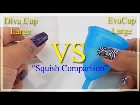 Diva Cup Lg vs EvaCup Lg "Squish" - Menstrual Cups