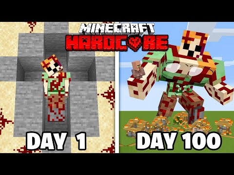 I Survived 100 DAYS as GIANT ALEX in Hardcore Minecraft
