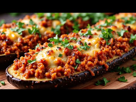 Everybody Thinks There Is Meat In These Stuffed Eggplants! But It's...Vegan Recipe