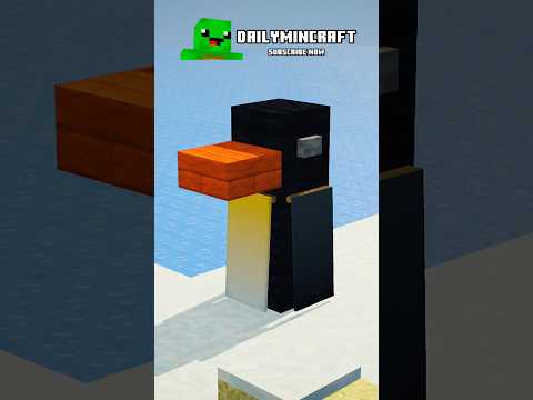 DAILY MINCRAFT - Unbelievable Mini Penguin Hack: minecraft Like Never Before #shorts