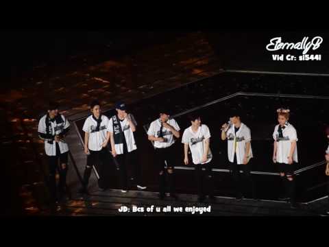[ENG SUBS] 161126 EXOrDium Taipei - Ending Ment Full ft LOVE SHOT