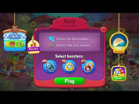 Fishdom 6744 Hard Level - 19 moves - NO BooSTERS
