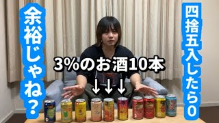 【検証】アルコール3%のお酒って本当に酔うの？【実写】